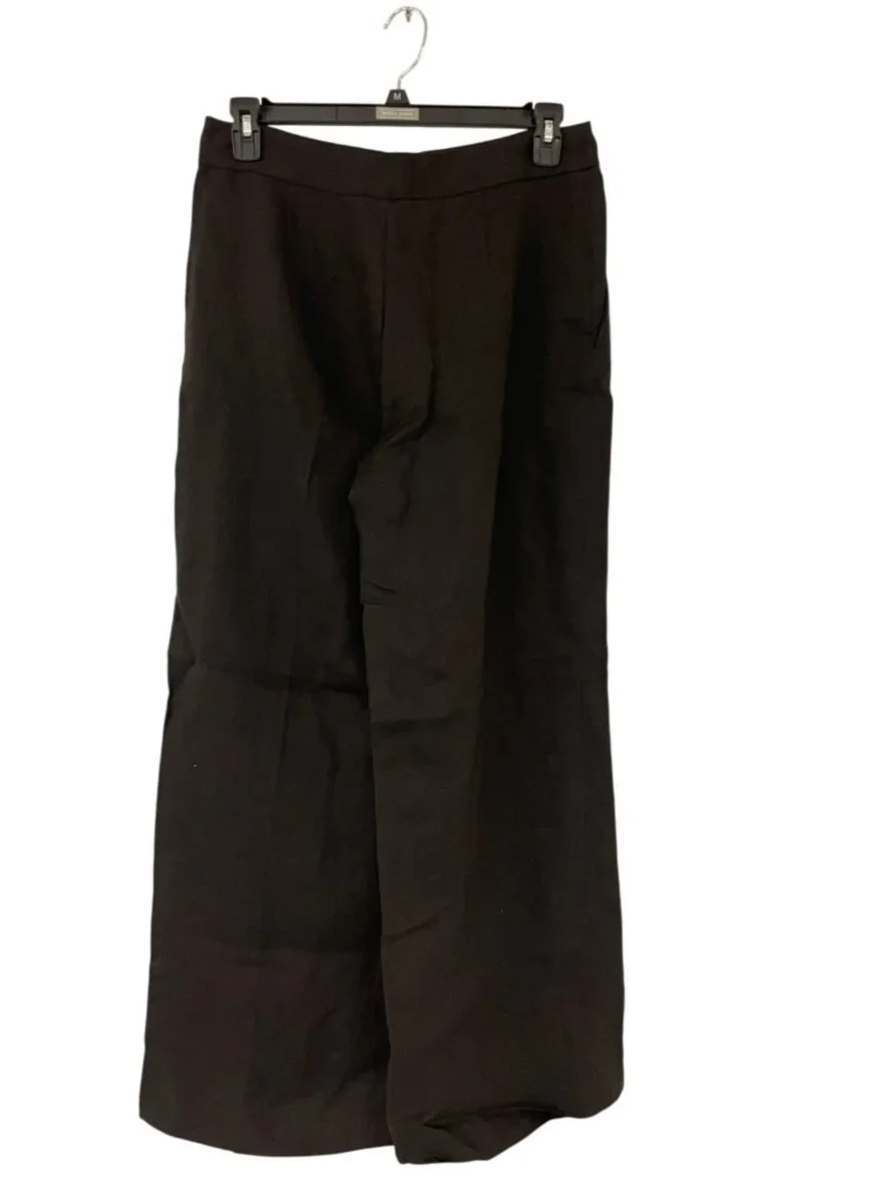 Zara Womens Linen Blend Trousers Pants L Brown Pleated High Waist 3736/244 NWT